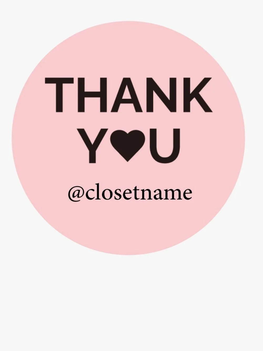 100ct. ROLL, CUSTOM THANK YOU STICKERS